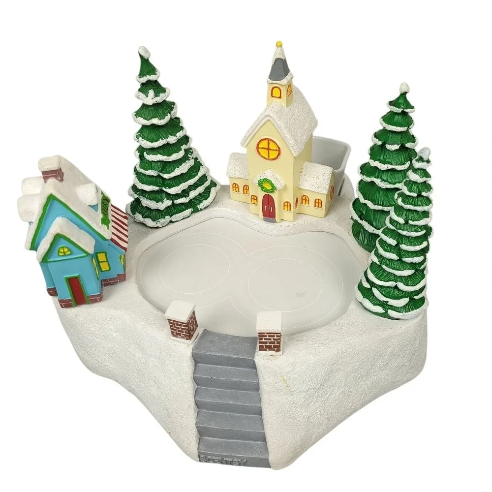 Scentsy Skate The Day Away 2021 Holiday Warmer w/ Moving Skaters Xmas Open Box